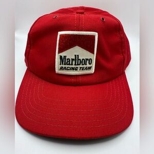 Vintage Marlboro Racing Team Red Snapback Hat | Made in USA One Size